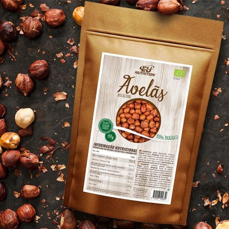 100% Organic Hazelnuts 150 g [PT-BIO-10] Eu Nutrition