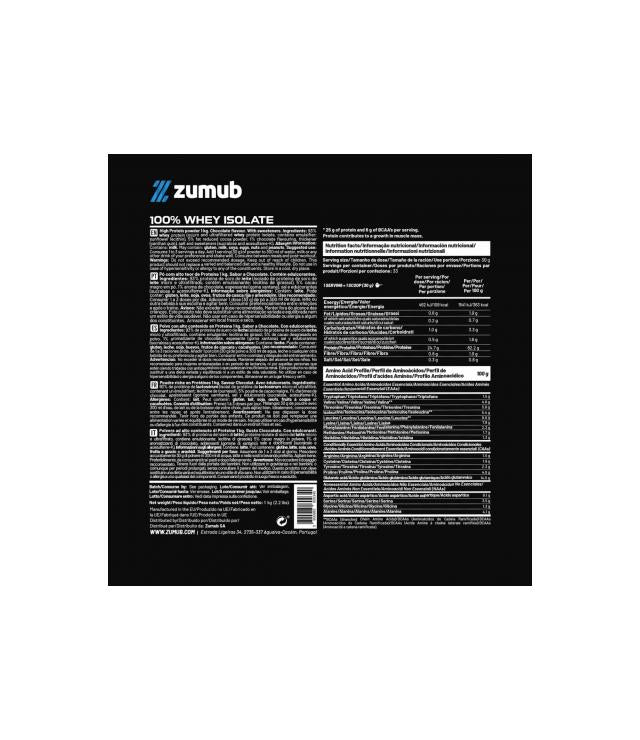 100% Whey Isolate Zumub - 1kg Sabor Coffee